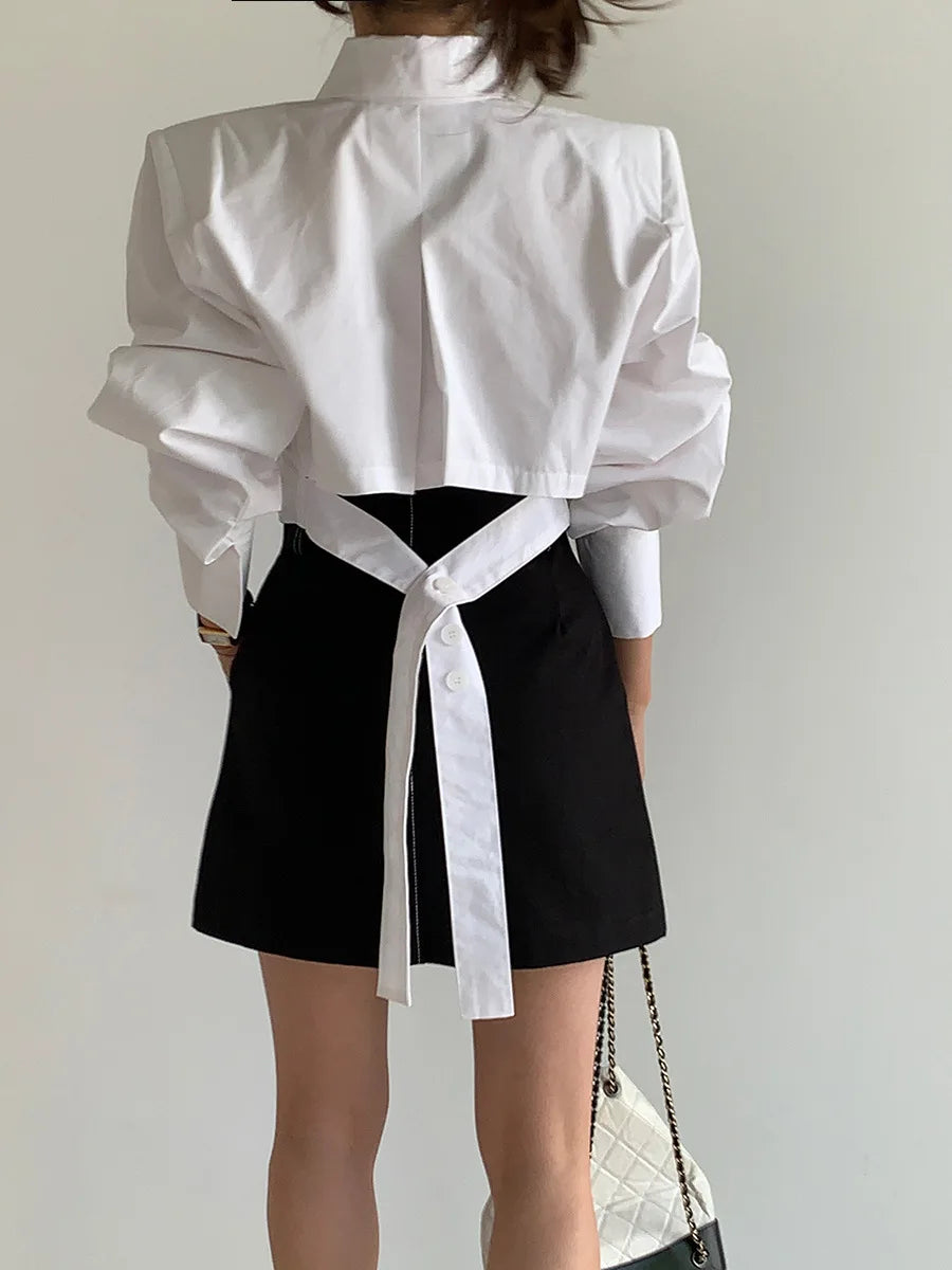 Turn-down Collar Long Sleeve