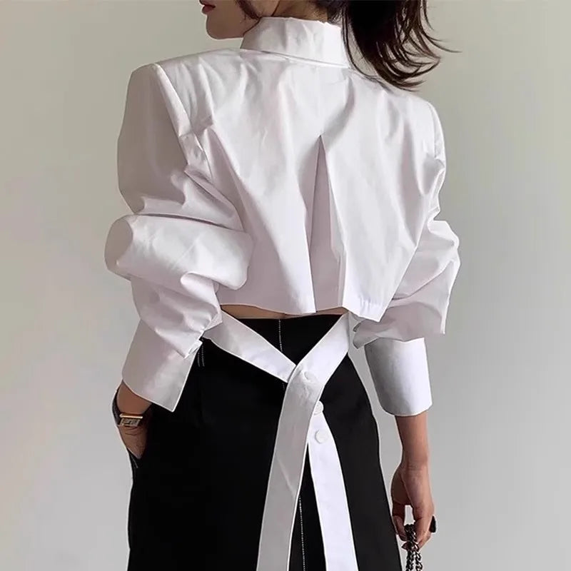 Turn-down Collar Long Sleeve