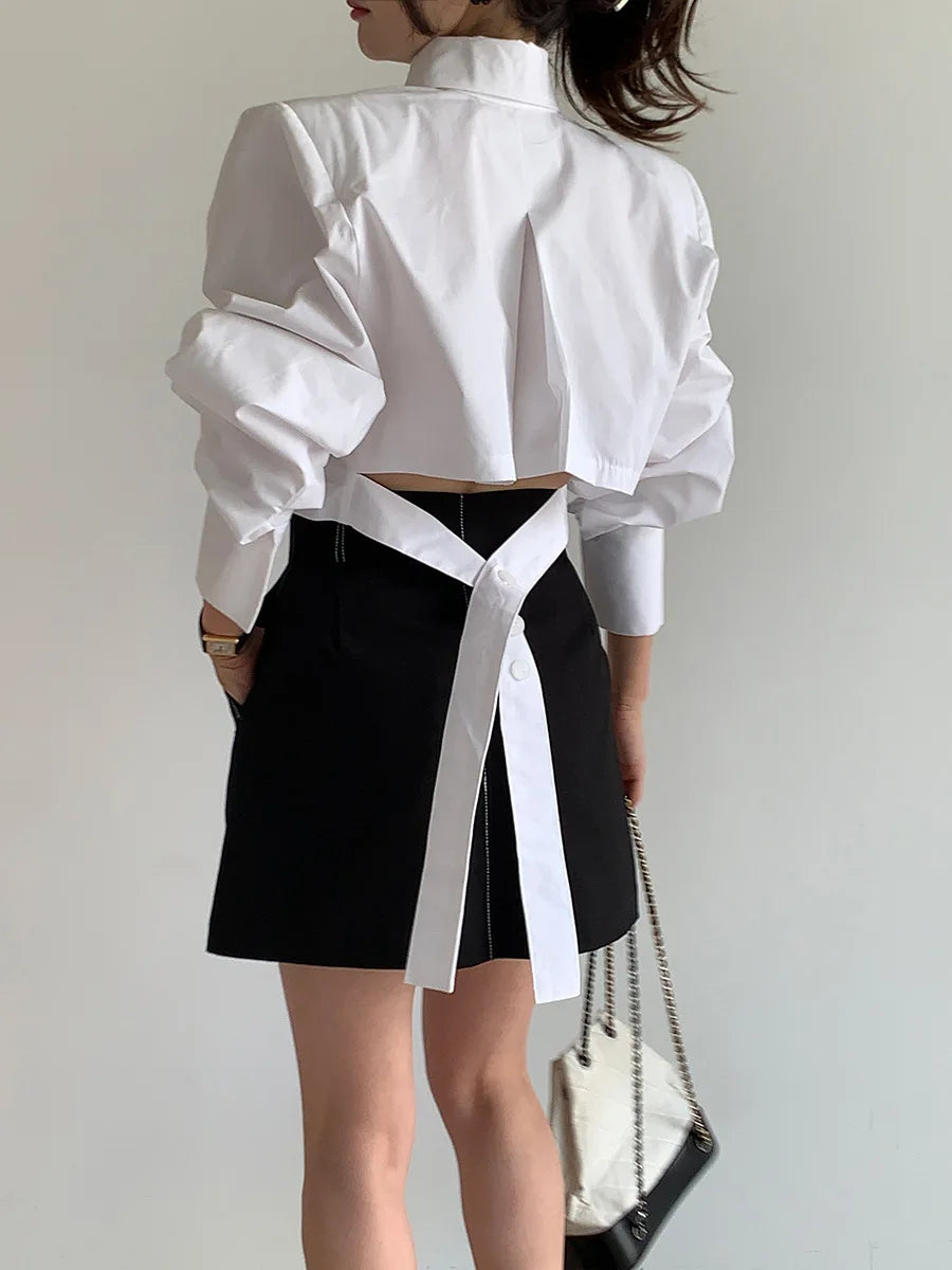 Turn-down Collar Long Sleeve